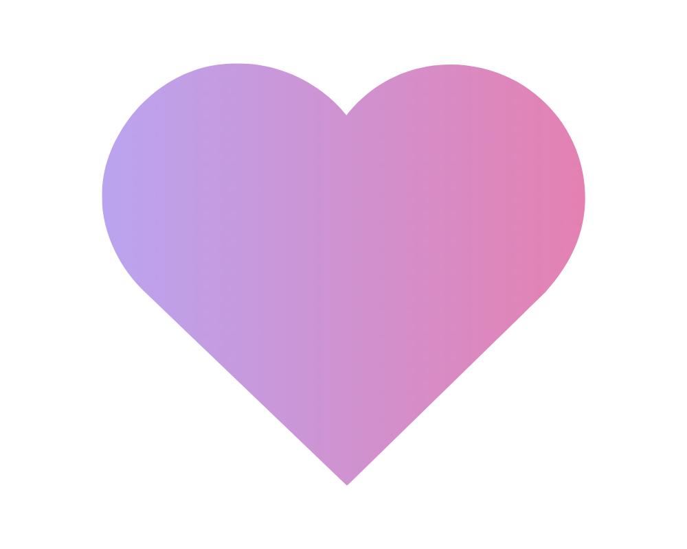 Dekoratives Herz-Symbol in Rosa und Lila