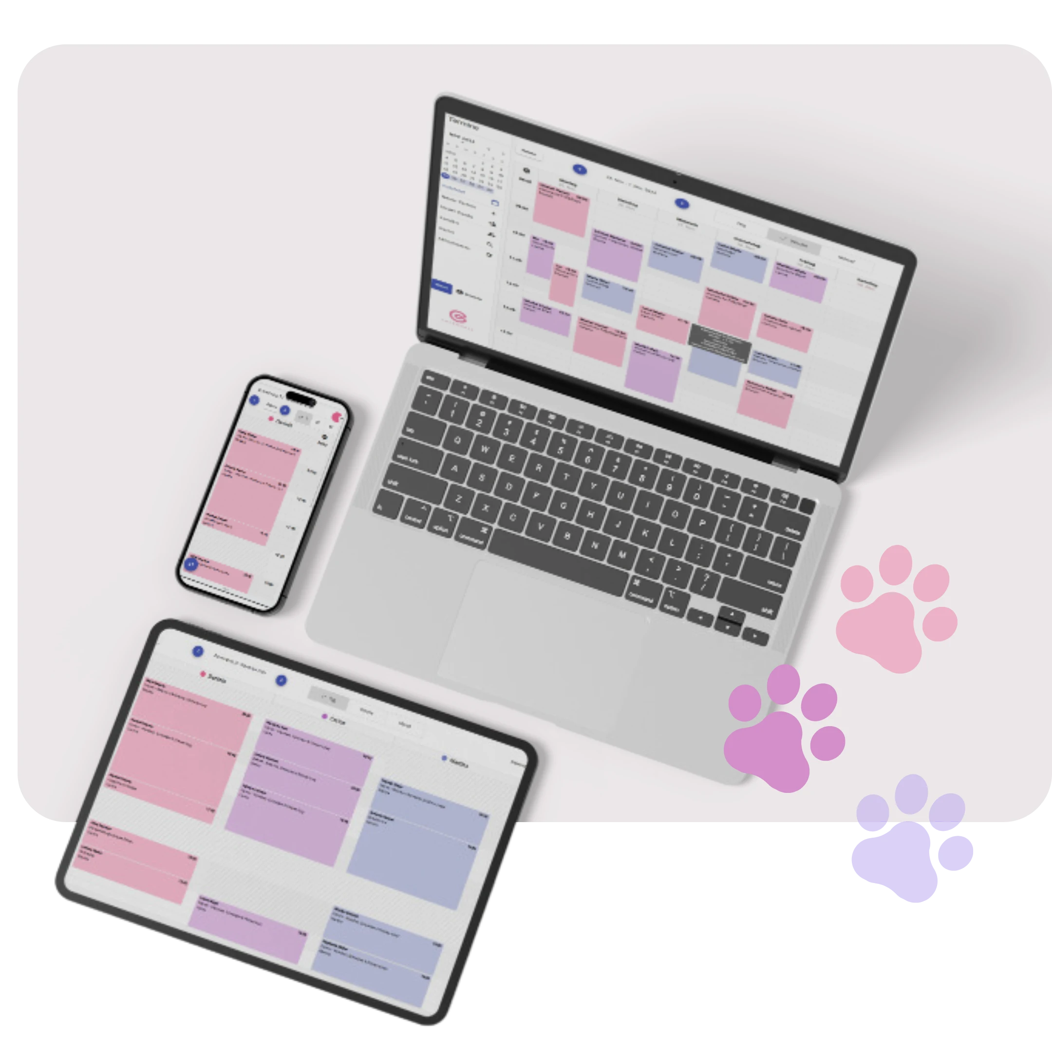 Digitale Kalenderansicht für Hundesalons zur einfachen Terminverwaltung