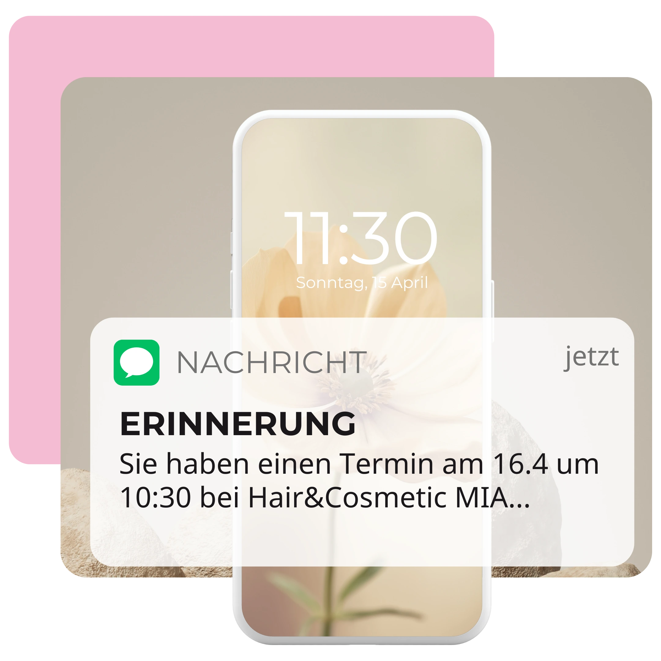 Automatische Terminerinnerung für Friseur- & Kosmetikstudios per SMS oder E-Mail