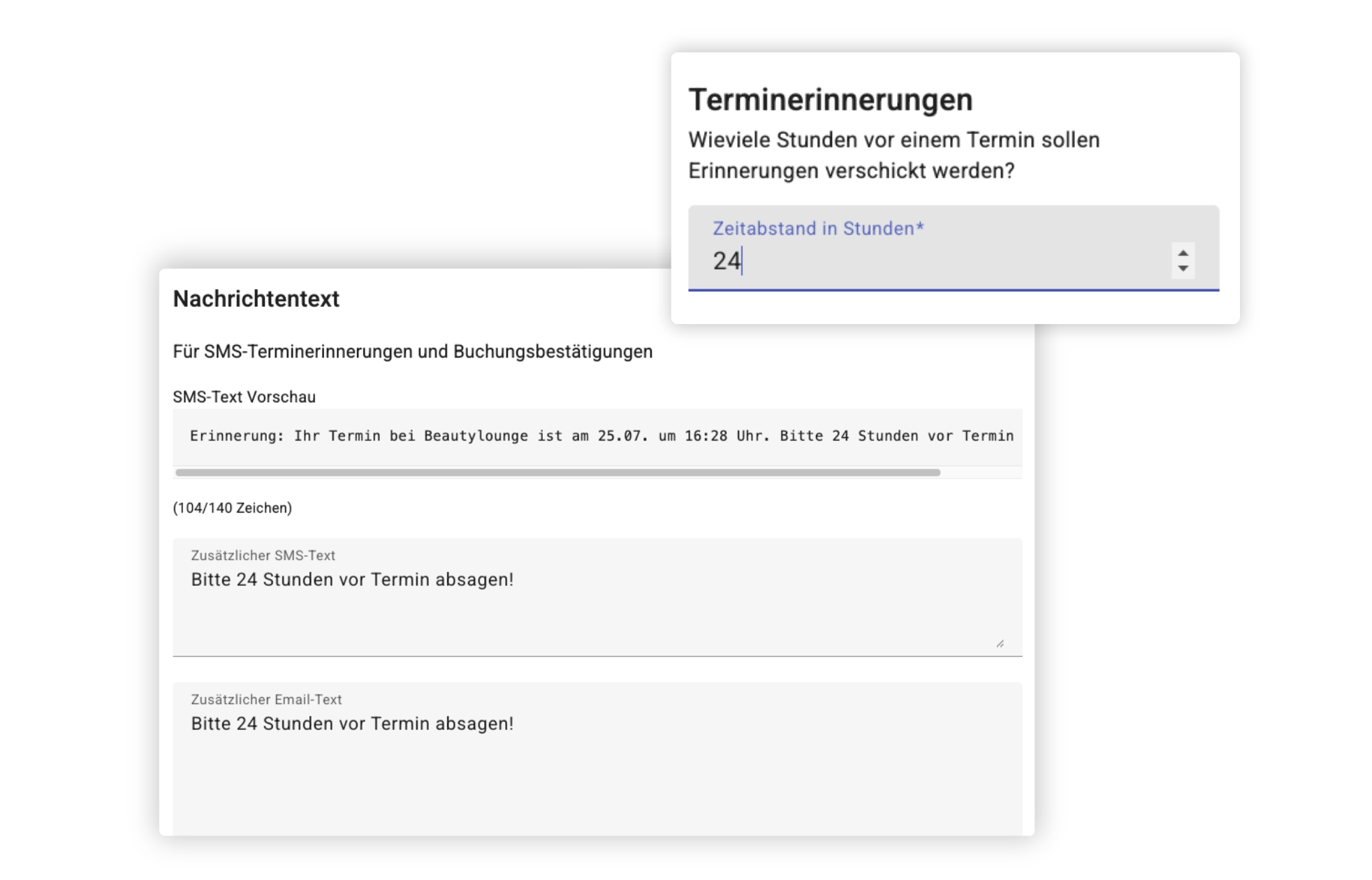 Flexible Terminbenachrichtigungen mit frei definierbarem Zeitpunkt und Nachrichtentext
