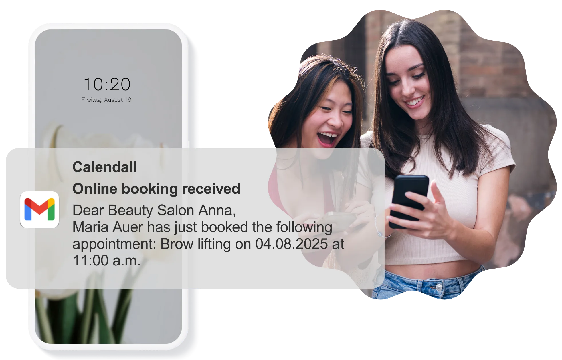 Online booking software notification for salons – reduces phone calls and saves time